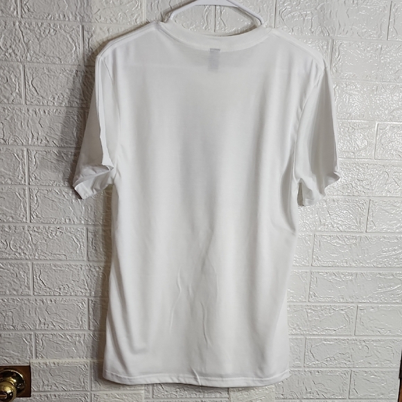 White Graphic T-Shirt with Cancer Awareness Design - Picture 4 of 4